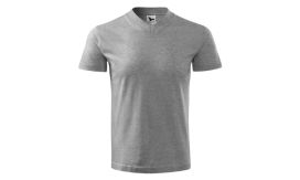 V-neck, Tricou unisex, gri închis