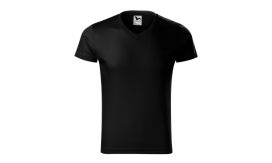 Slim Fit V-neck, Tricou pentru bărbaţi, negru