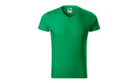 Slim Fit V-neck, Tricou pentru bărbaţi, verde mediu