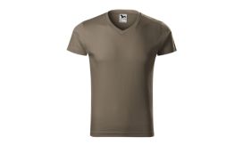 Slim Fit V-neck, Tricou pentru bărbaţi, army