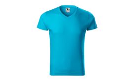 Slim Fit V-neck, Tricou pentru bărbaţi, turcoaz