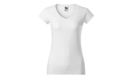 Fit V-neck, Tricou pentru damă, alb