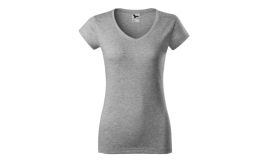 Fit V-neck, Tricou pentru damă, gri închis