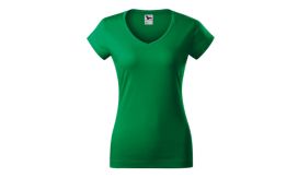 Fit V-neck, Tricou pentru damă, verde mediu