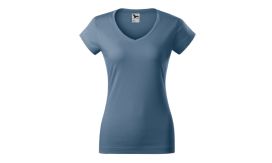 Fit V-neck, Tricou pentru damă, denim