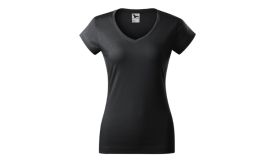 Fit V-neck, Tricou pentru damă, ebony gray