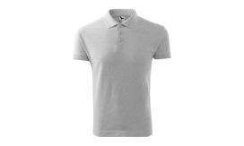 Pique Polo, Tricou polo pentru bărbaţi, gri deschis