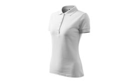 Pique Polo, Tricou polo pentru damă, alb