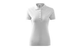 Pique Polo, Tricou polo pentru damă, alb