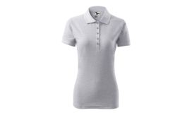 Pique Polo, Tricou polo pentru damă, gri deschis