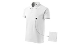 Cotton, Tricou polo pentru bărbaţi, alb