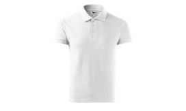 Cotton, Tricou polo pentru bărbaţi, alb