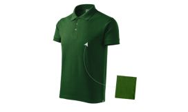 Cotton, Tricou polo pentru bărbaţi, verde sticlă