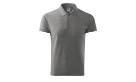 Cotton, Tricou polo pentru bărbaţi, gri închis