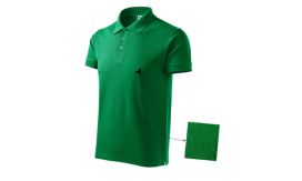 Cotton, Tricou polo pentru bărbaţi, verde mediu