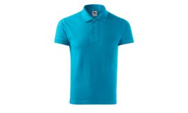 Cotton, Tricou polo pentru bărbaţi, turcoaz