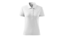 Cotton, Tricou polo pentru damă, alb