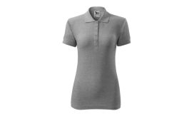 Cotton, Tricou polo pentru damă, gri închis