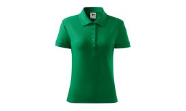 Cotton, Tricou polo pentru damă, verde mediu