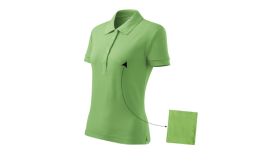 Cotton, Tricou polo pentru damă, verde iarbă