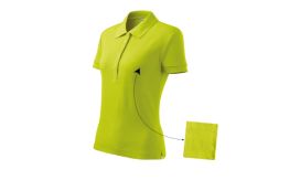 Cotton, Tricou polo pentru damă, lime