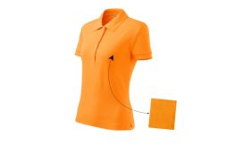 Cotton, Tricou polo pentru damă, tangerine orange