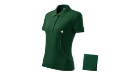 Cotton, Tricou polo pentru damă, dark green