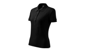 Cotton Heavy, Tricou polo pentru damă, negru