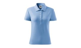 Cotton Heavy, Tricou polo pentru damă, albastru deschis