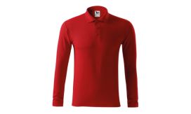 Pique Polo LS, Tricou polo pentru bărbaţi, roşu