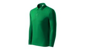 Pique Polo LS, Tricou polo pentru bărbaţi, verde mediu