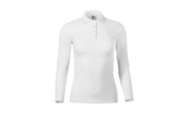 Pique Polo LS, Tricou polo pentru damă, alb