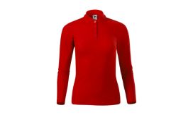 Pique Polo LS, Tricou polo pentru damă, roşu