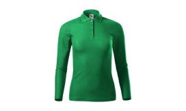 Pique Polo LS, Tricou polo pentru damă, verde mediu