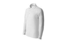 Pique Polo LS, Tricou polo pentru copii, alb