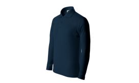 Pique Polo LS, Tricou polo pentru copii, albastru marin