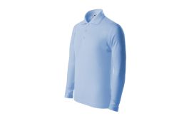 Pique Polo LS, Tricou polo pentru copii, albastru deschis