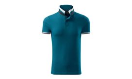 Collar Up, Tricou polo pentru bărbaţi, albastru petrol
