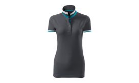 Collar Up, Tricou polo pentru damă, antracit deschis