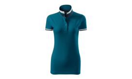 Collar Up, Tricou polo pentru damă, albastru petrol