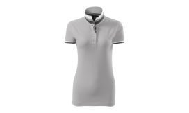 Collar Up, Tricou polo pentru damă, silver gray