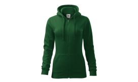 Trendy Zipper, Hanorac pentru damă, verde sticlă