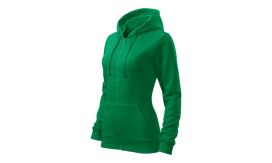 Trendy Zipper, Hanorac pentru damă, verde mediu