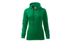 Trendy Zipper, Hanorac pentru damă, verde mediu
