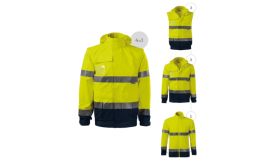 HV Guard 4 in 1, Jachetă unisex, galben reflectorizat