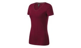 Action V-neck, Tricou pentru damă, garnet