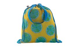 CreaDraw Shop RPET, sac cu cordon, personalizat, albastru/alb