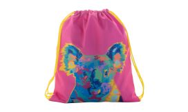 CreaDraw Kids, sac personalizat, cu cordon, pentru copii, galben/alb