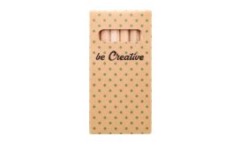 Penxil 6 Eco, set 6 buc creioane, personalizat, natural
