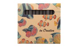 Craxon 12 Eco, set 12 buc creioane colorate, personalizat, natural